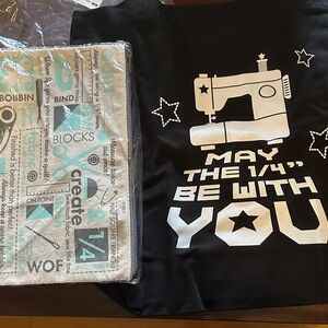 Organic cotton tote bag, and accessories pouch